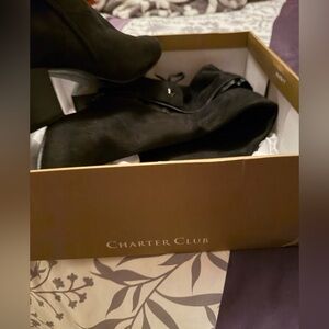 Charter Club Women's Jaccque Tall Stretch Boots Size 8